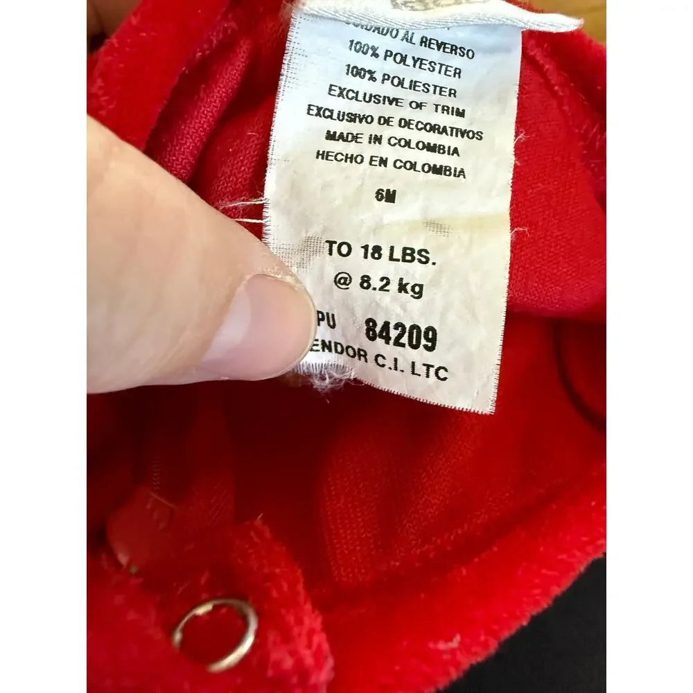 Carters Kids vintage red‎ reindeer sleeper button up holiday pjs